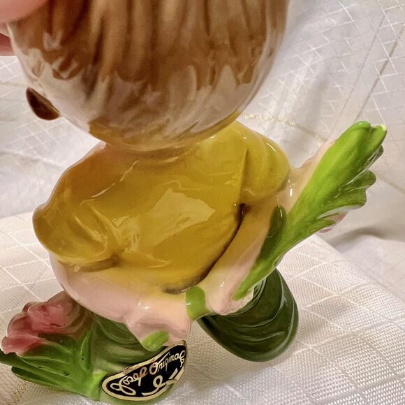 Vintage Josef Originals HAPPINESS IS Boy with Flowers Series, - Picture 7 of 8